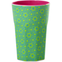 Rice DK Green & Turquoise Tall Melamine Cup